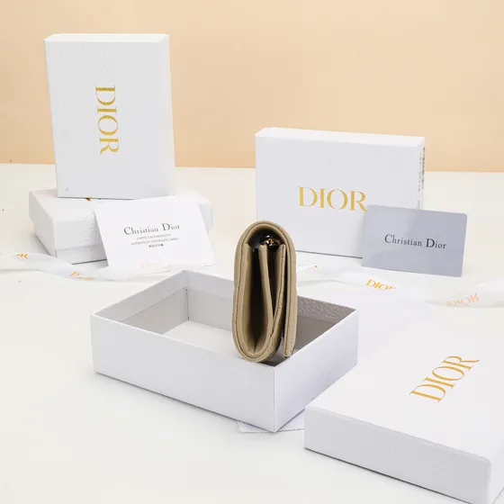 Dior Dior Caro Compact Кошелёк Бежевый Кошелёк