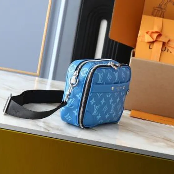 Louis Vuitton Camera Bag Blue Monogram crossbody