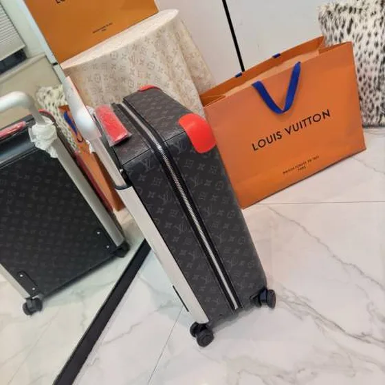 Louis Vuitton Koffer Monogram Eclipse with Rot trim travel