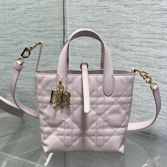 Dior Dior Toujours Vertical Nano Tote Light Rosa Manico