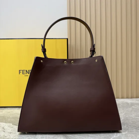 Fendi Peekaboo Dark Brown Top Handle