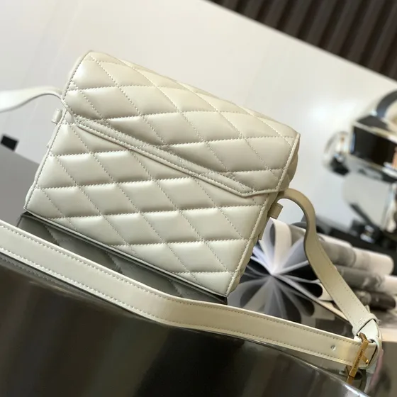 YSL June Box Bag Beyaz Crossbody