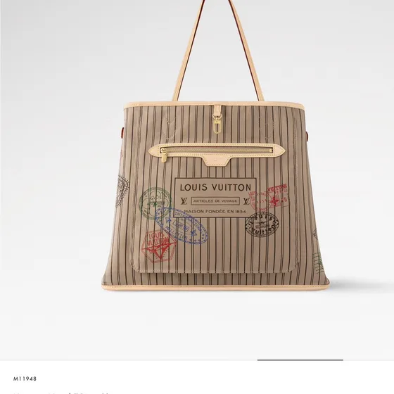Louis Vuitton Neverfull Beige Tote Bag