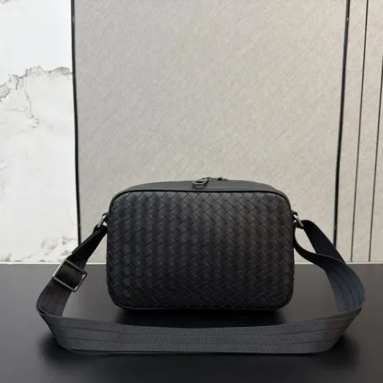 Bottega Veneta Intrecciato Camera Bag Black Crossbody