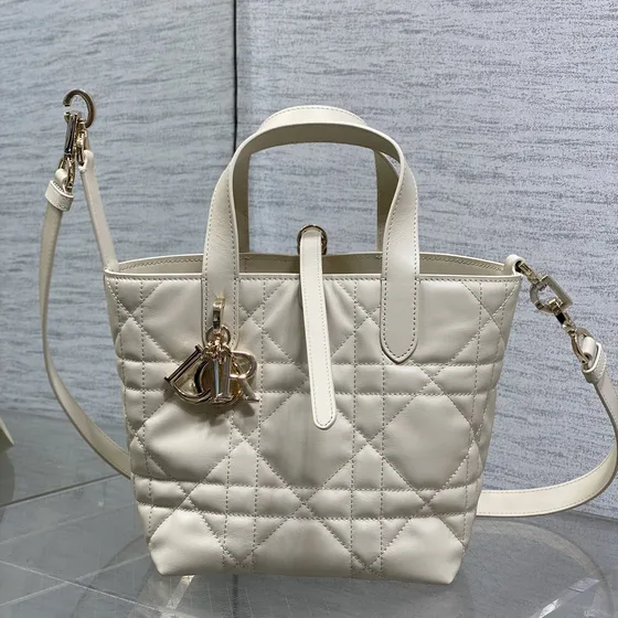 Dior Dior Toujours Vertical Nano Tote Blanc Anse supérieure