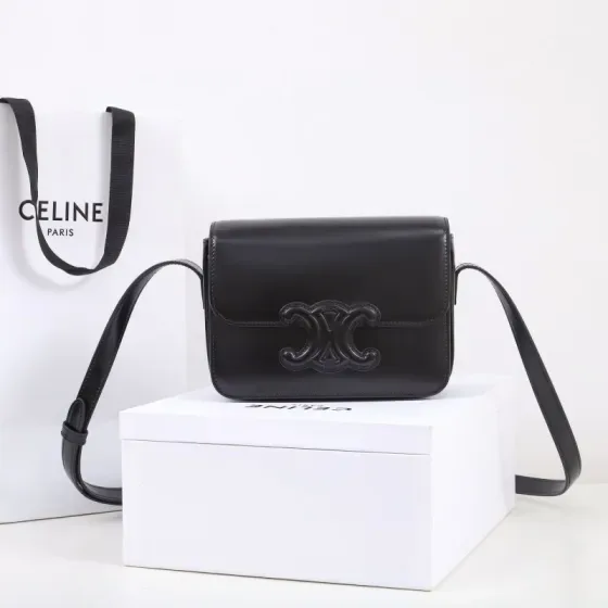 Celine Triomphe Noir Sac épaule