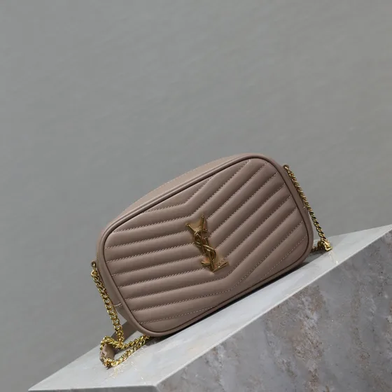 YSL Lou Camera Bag Light Beige Crossbody