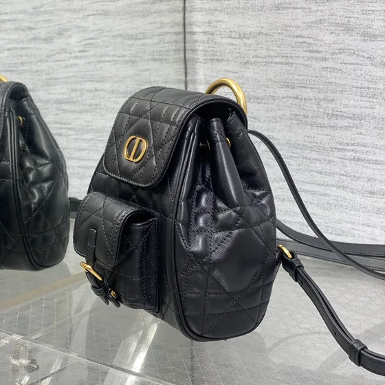 Dior Dior Caro Backpack Hitam Backpack
