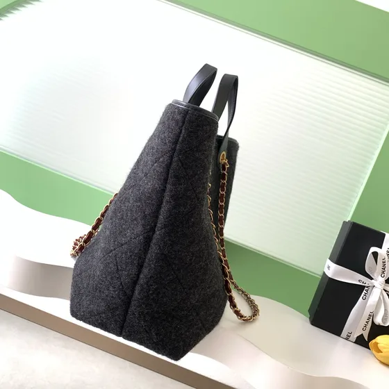 Chanel Quilted Tote Black Tote Bag