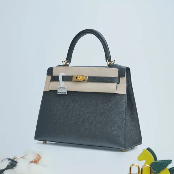 Hermes Kelly Dark Gray Top Handle