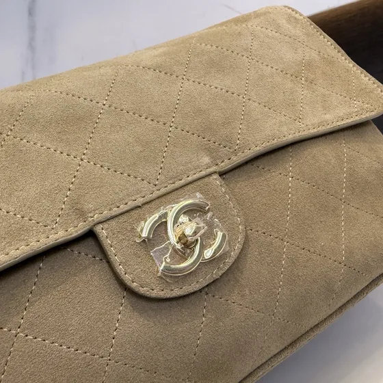 Chanel Classic Flap Khaki Flap Bag