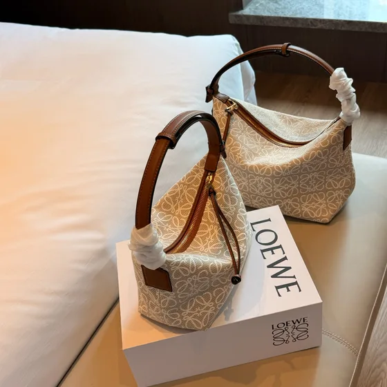 Loewe Cubi Anagram Бежевый/Коричневый 22*15cm/26*17cm Hobo