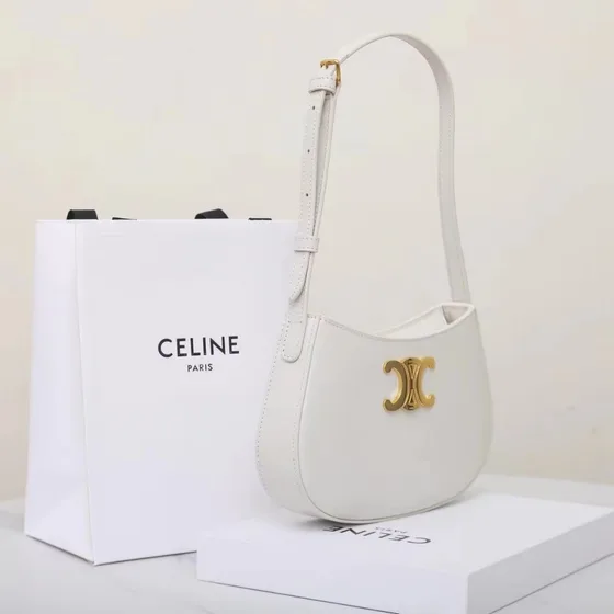 Celine Triomphe Blanco Bolso bandolera