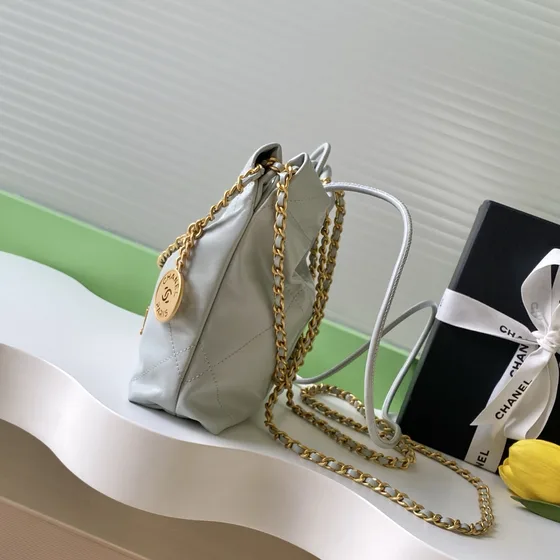 Chanel 22 Bag Light Blue Hobo