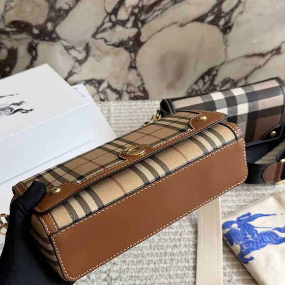 Burberry Note Crossbody-Tasche Braun Check Crossbody