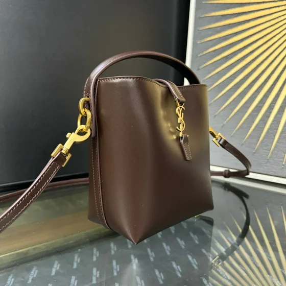 YSL Le 37 Mini Bucket Bag Brown Crossbody