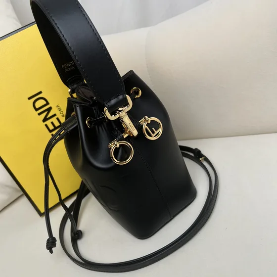 Fendi Mon Tresor Mini Bucket Bag Black Crossbody