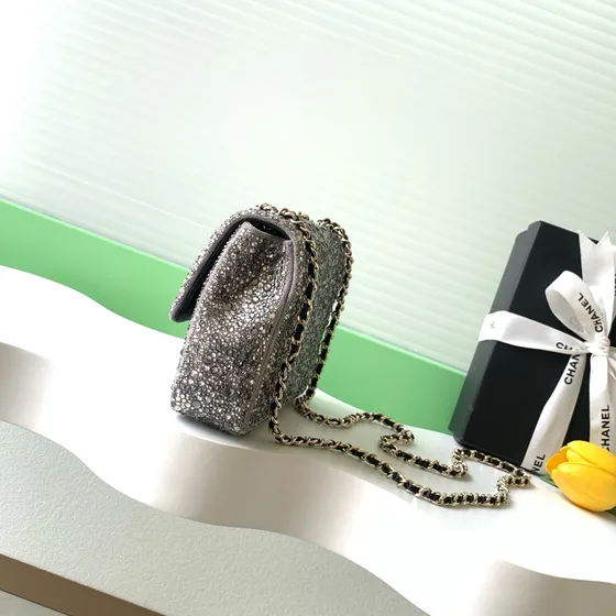Chanel Classic Flap Silver Flap Bag
