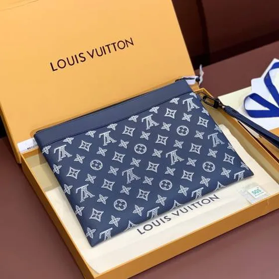 Louis Vuitton Pochette To-Go Blue Monogram 30 x 21 5 x 1 cm everyday