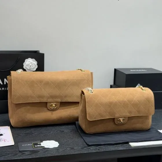 Chanel Classic Flap Tan Shoulder Bag