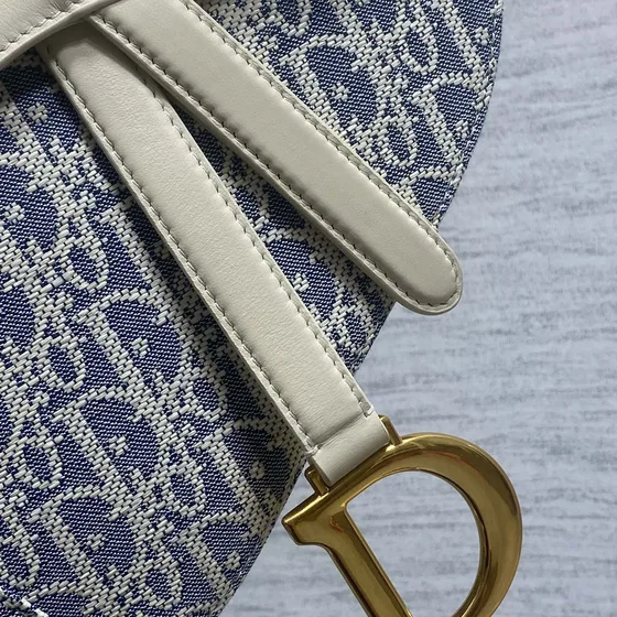 Dior Saddle Bag Blauw Wit Schoudertas