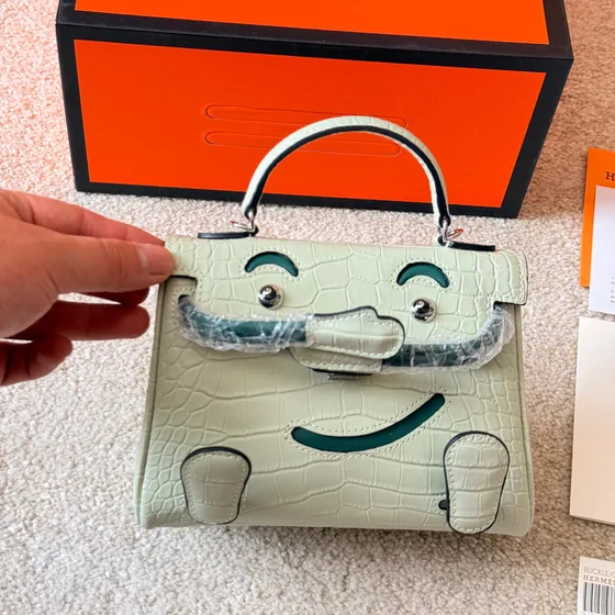 Hermes Kelly Doll أبيض Top Handle