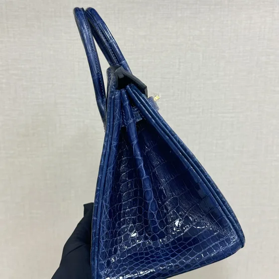 Hermes Birkin كحلي أزرق Top Handle