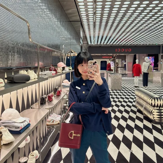 Gucci Gucci Horsebit 73 Small Bucket Bag Burgundy Shoulder Bag