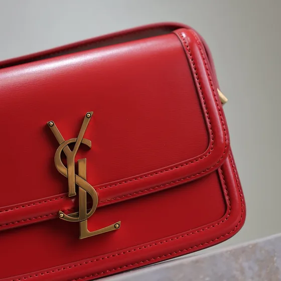 YSL Solferino Small Satchel Rød Crossbody