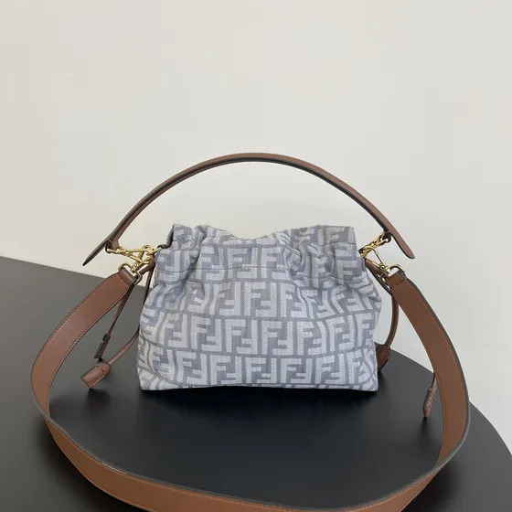 Fendi Mamma Baguette Gray/Brun Axelväska