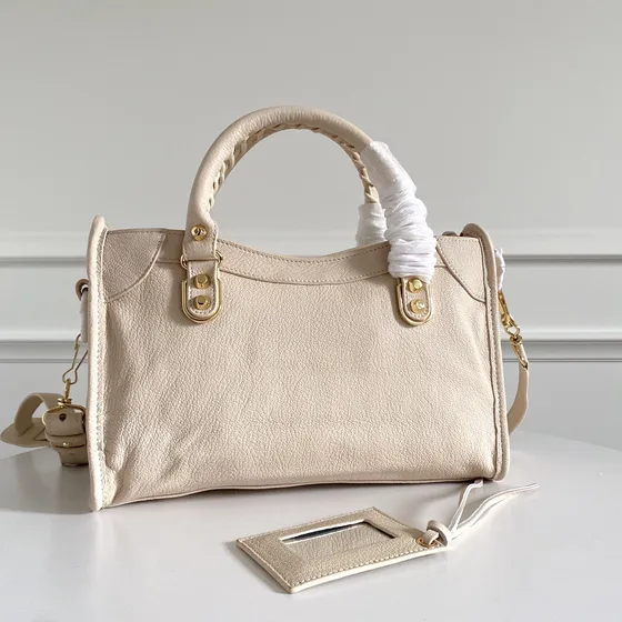 Balenciaga City Золотистый Бежевый Верхняя ручка