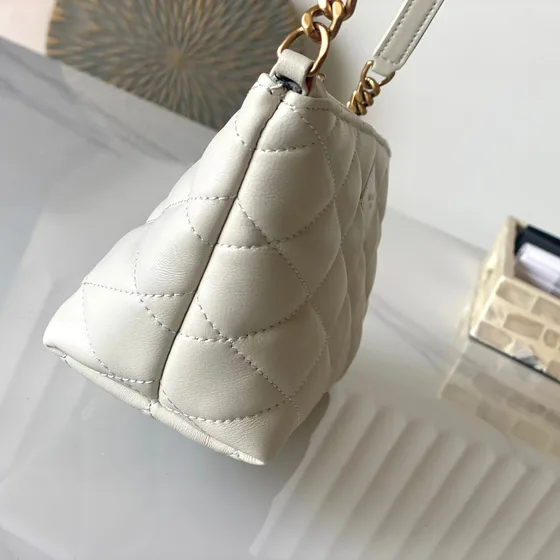 YSL Gaby Chain Pouch White Pouch