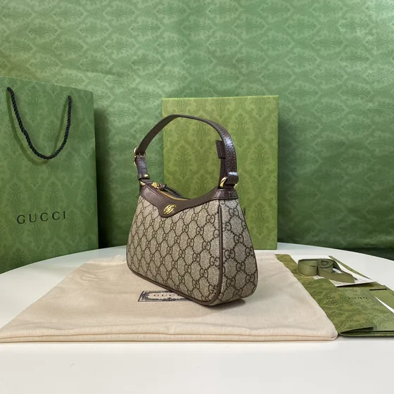 Gucci Ophidia Gg Small Håndtaske Beige/Ebony Skuldertaske