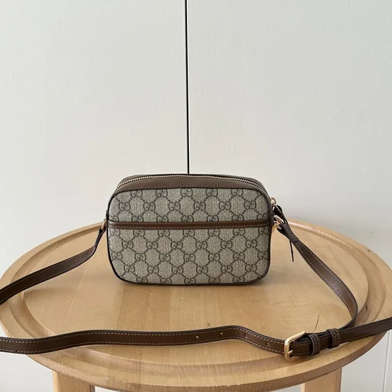 Gucci Gucci Horsebit 1955 Small Camera Bag Beige/Coklat 20/13/6cm Crossbody