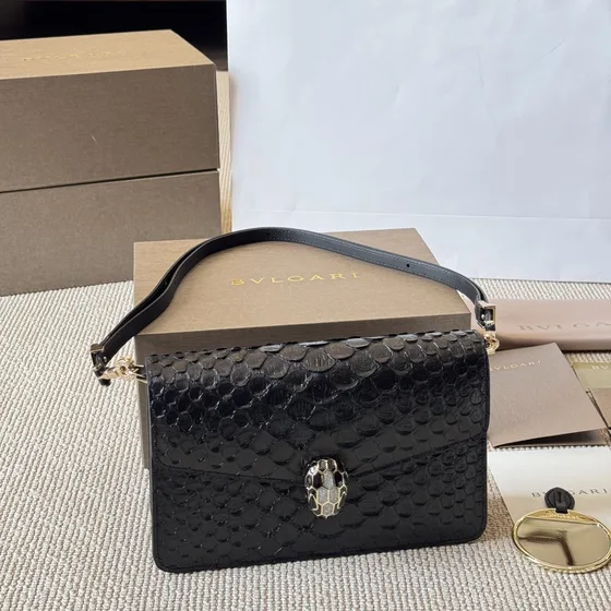 Bvlgari Serpenti Forever Black Shoulder Bag