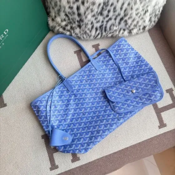 Goyard Saint Louis Blue Tote Bag