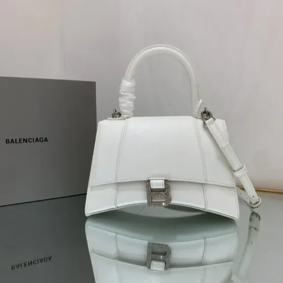 Balenciaga Hourglass White Top Handle