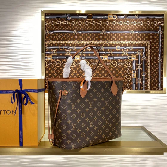 Louis Vuitton Neverfull Brown Tote Bag