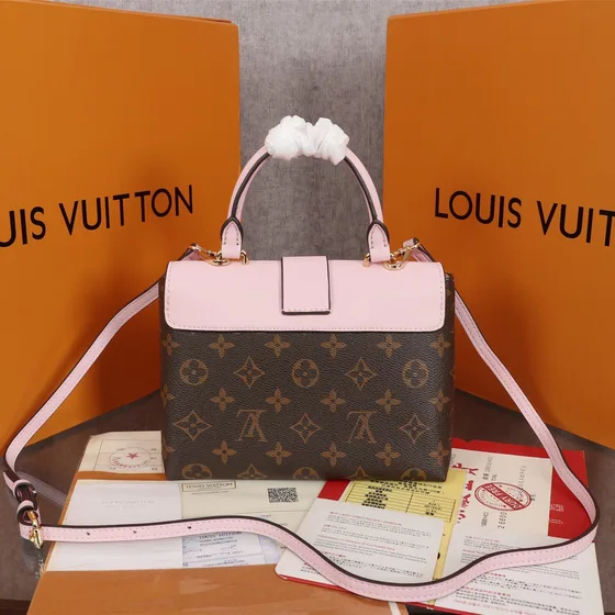 Louis Vuitton Locky Bb Marrom/Rosa Alça superior