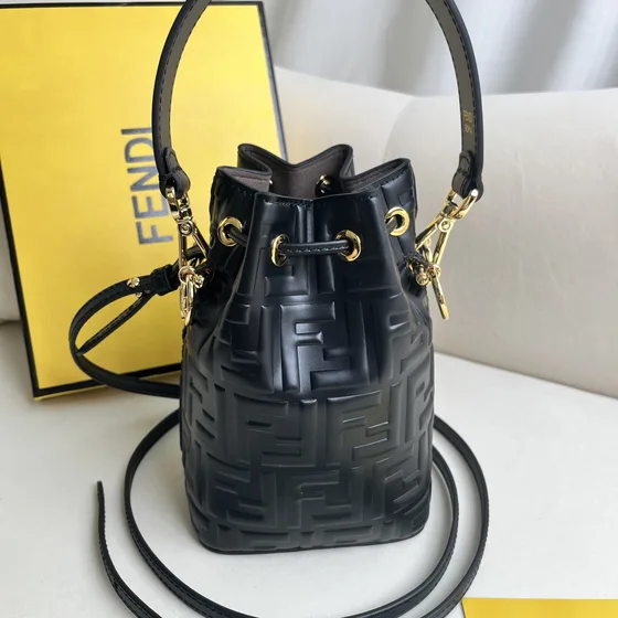 Fendi Mon Tresor Mini Bucket Bag Black Crossbody