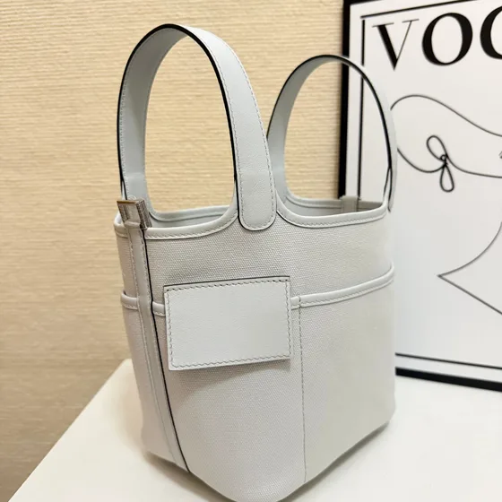 Hermes Oh! Tote Mini Light Gray Tophåndtag