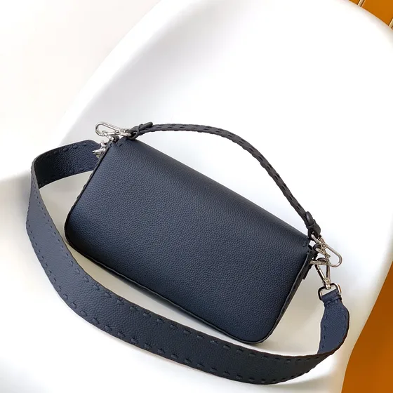 Fendi Baguette Dark Blue Shoulder Bag