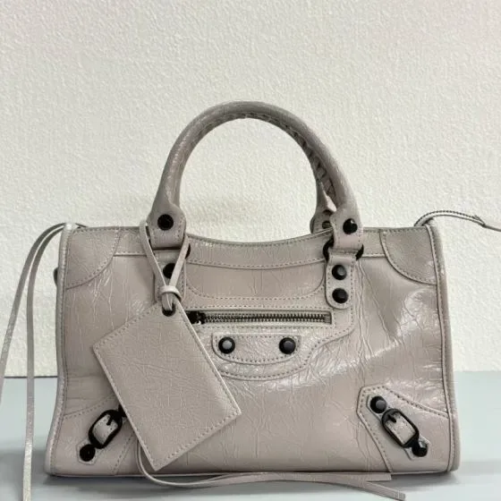 Balenciaga Le City Small Top Handle Bag Light Gray Top Handle