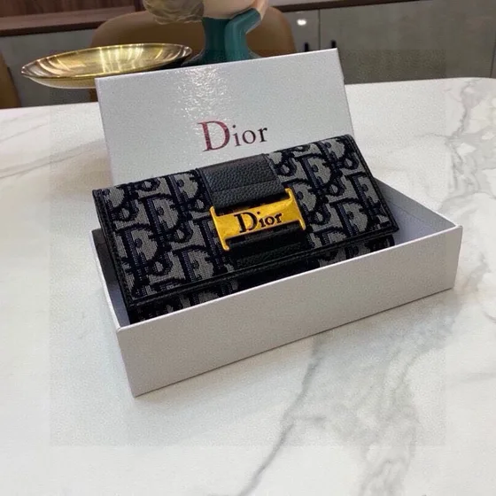 Dior Dior Oblique Card Holder Noir/Beige Card Holder