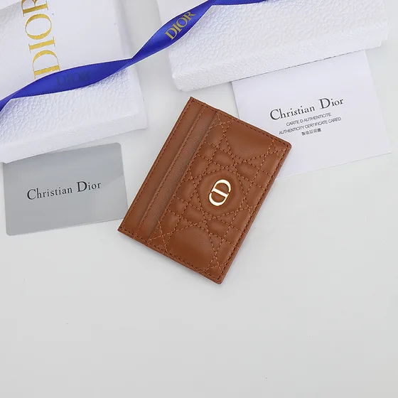 Dior Dior Caro Freesia Card Holder Коричневый Card Holder