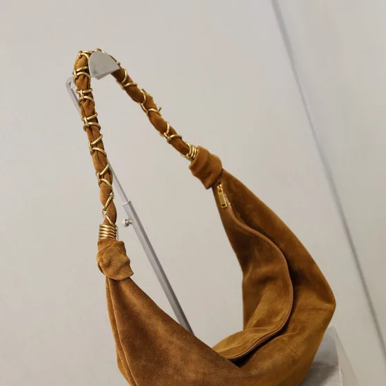YSL Chain Hobo Brown Hobo