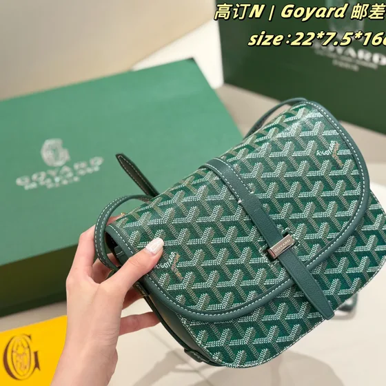 Goyard Belvedere Pm Green 22 7 5 16cm Crossbody