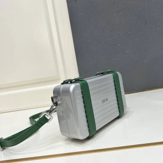 Dior 1A927 Silver Green 13 20 6cm messenger