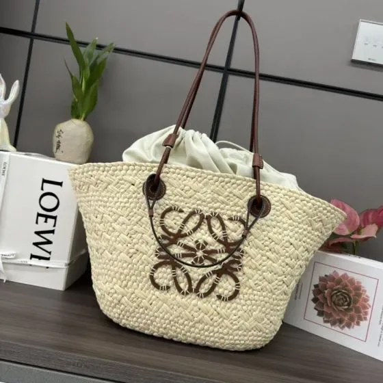 Loewe Anagram Basket Bag Beige Tote Bag