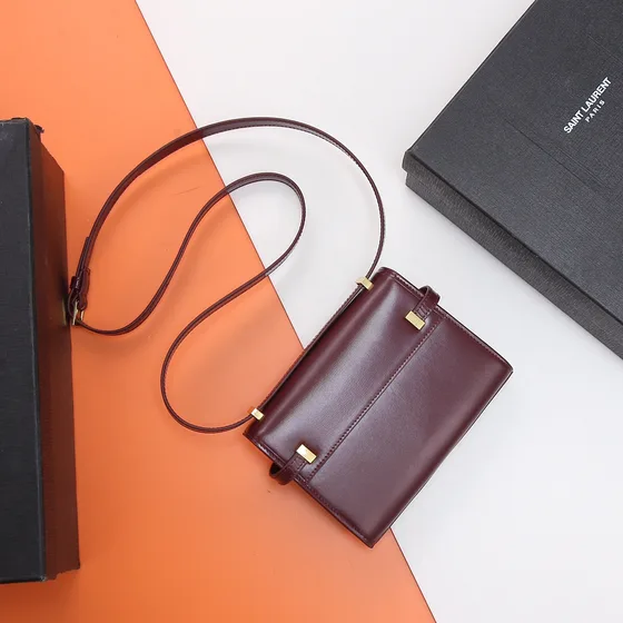 YSL Manhattan Crossbody Burgundy Crossbody
